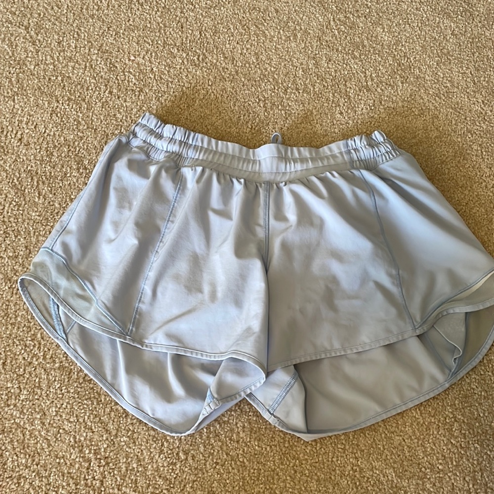 Baby blue lululemon shorts
